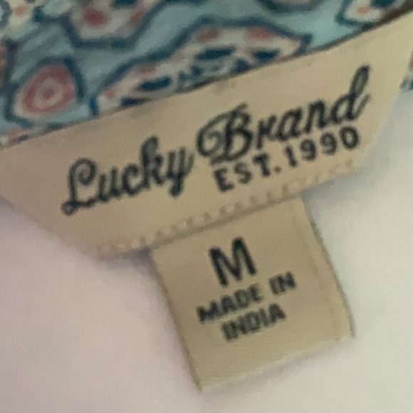 Lucky Brand Medallion Print Sheer Blouse - Picture 12 of 14